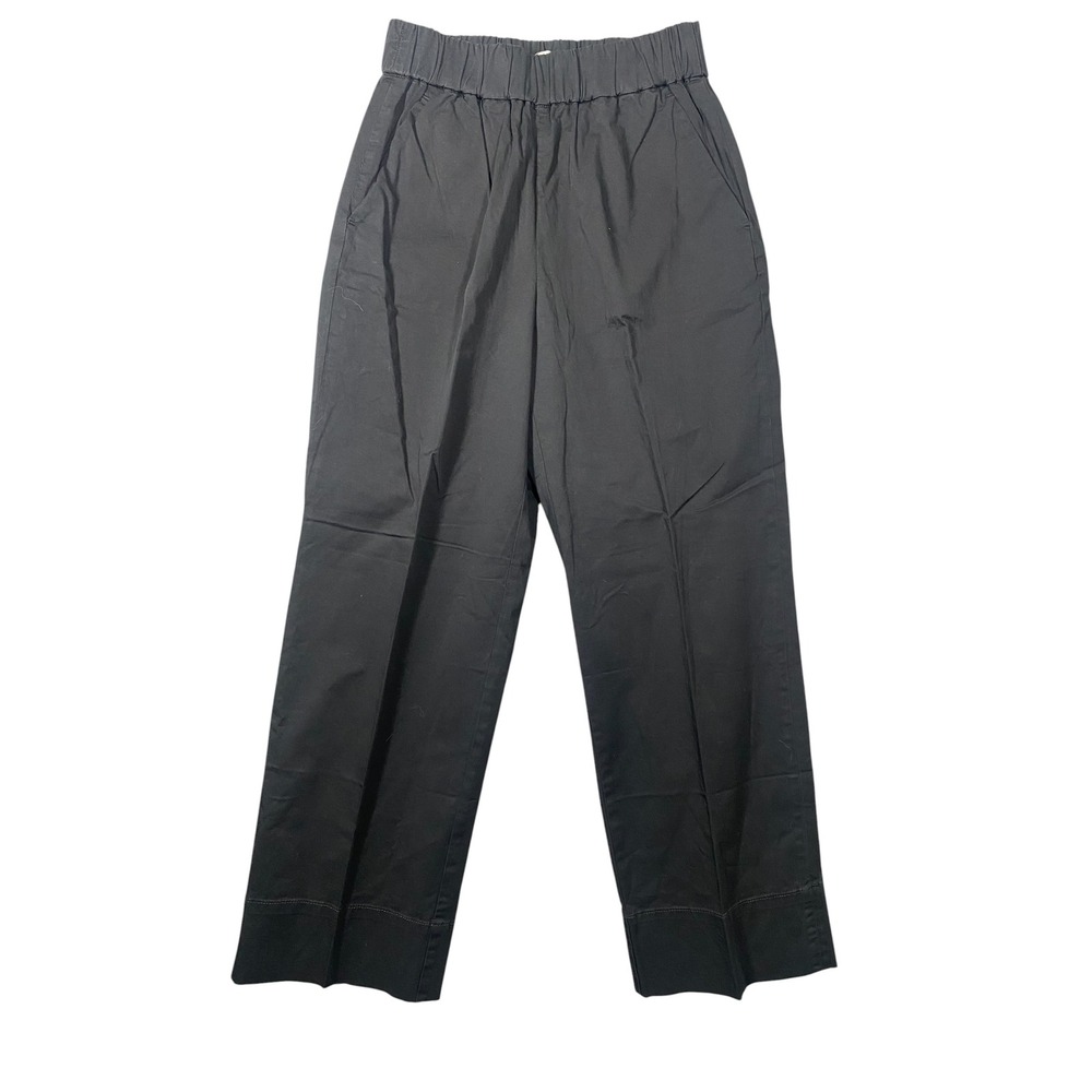 Everlane The Easy Pant Women S Black NEW Elastic Waist Cotton The Easy Pant